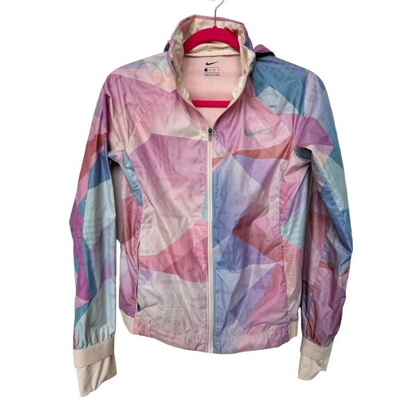 Nike Shield Flash Lightweight Packable Hooded Running Jacket Pink Women's XS - Picture 1 of 8